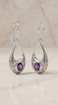 Amethyst Swirl Earrings EA044
