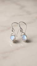 Moonstone Halo Byron Earrings EA017