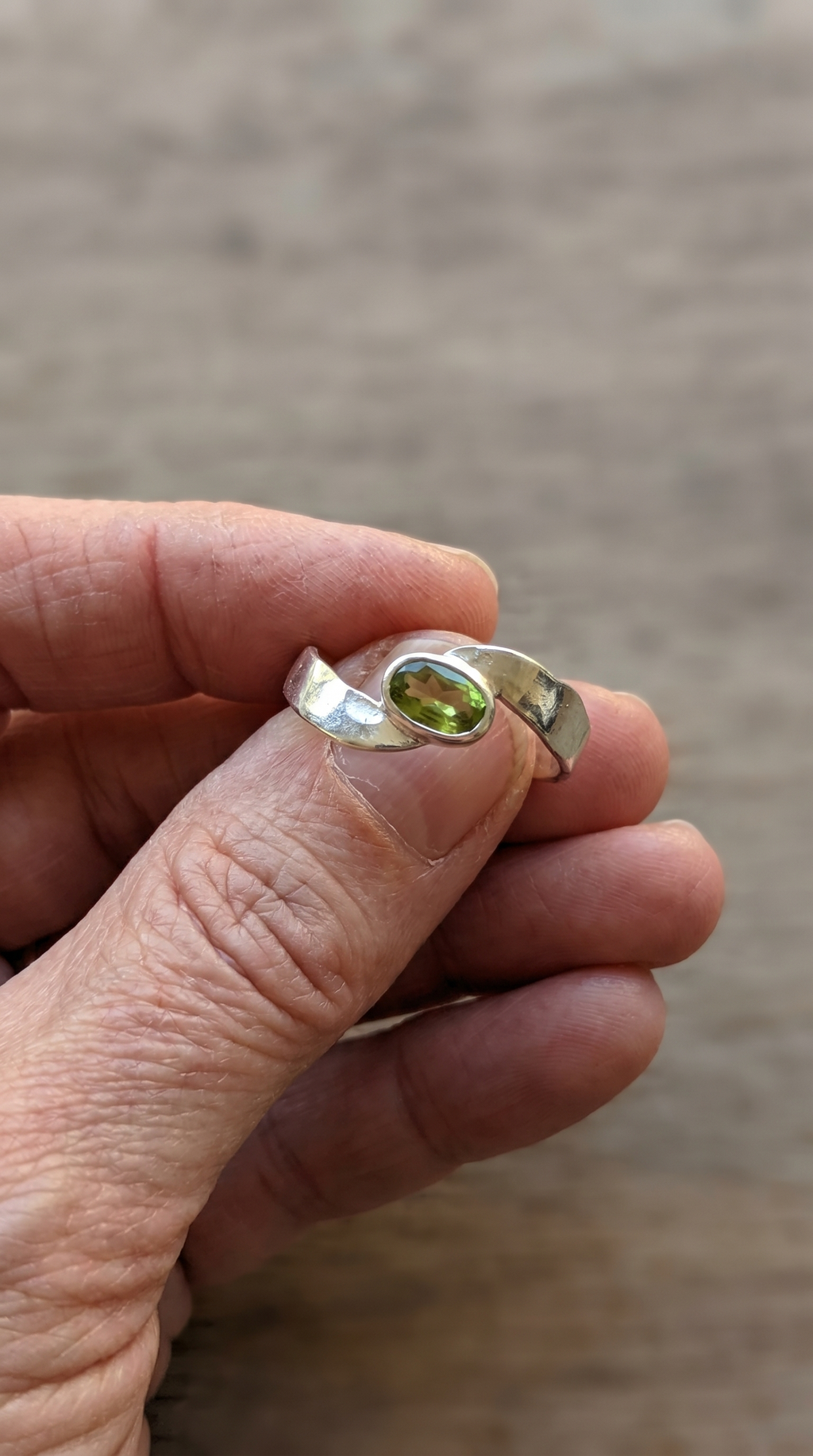 Peridot Wrap Byron Ring RA027