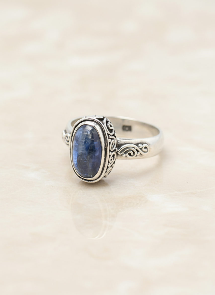 Kyanite Swirl Byron Ring RA006