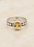 Citrine Beaded Byron Ring RA016