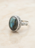 Labradorite Swirl Byron Ring RA026